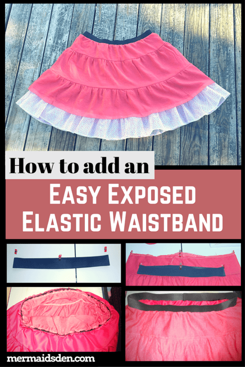 Add an Easy Exposed Elastic Waistband to a Skirt — The Mermaid's Den