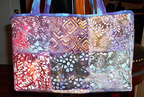 Sewing Tutorial: Make a Quilted Tote Bag with Batik Charm Squares