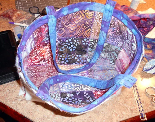 Sewing Tutorial: Make a Quilted Tote Bag with Batik Charm Squares