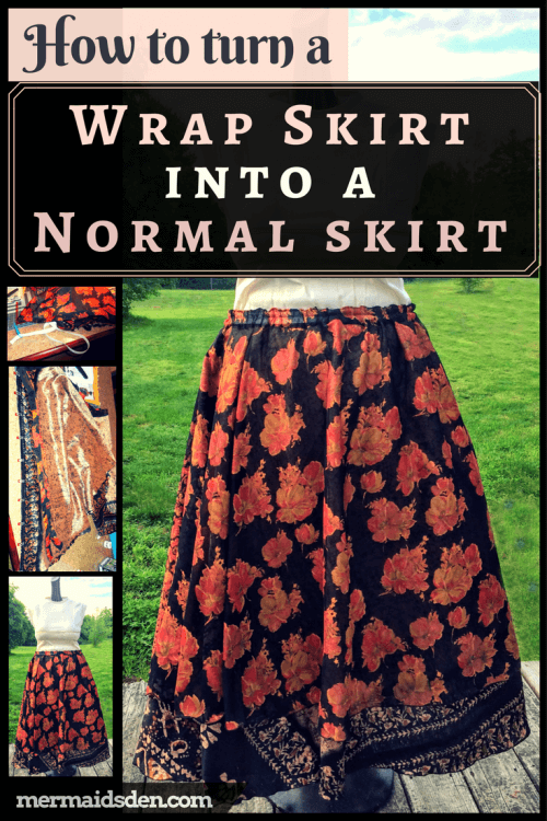 Sewing Tutorial: Convert a Wrap Skirt into a Regular Skirt