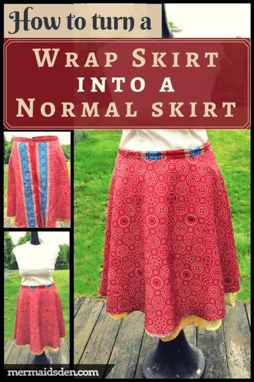 Sewing Tutorial: Convert a Wrap Skirt into a Regular Skirt