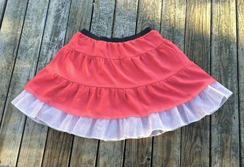 Add an Easy Exposed Elastic Waistband to a Skirt