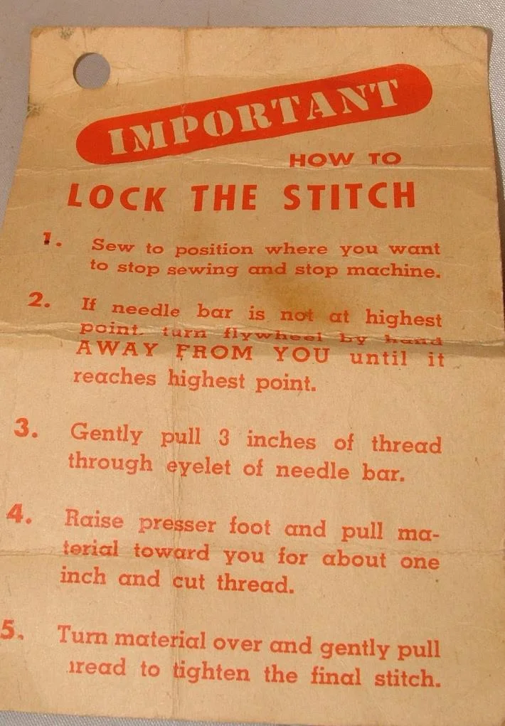 Betsy Ross Sewing Machine Instructions
