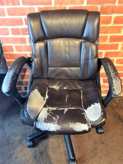 How To Reupholster An Office Chair, Leather Office Chair Arm Covers