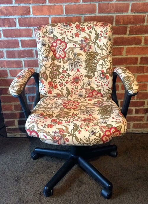 How To Reupholster An Office Chair The Mermaid S Den