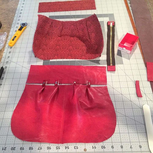 Tips for Sewing with Leather and Review of the Layla Bag Pattern