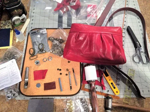 Tips for Sewing with Leather and Review of the Layla Bag Pattern