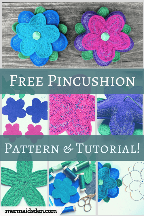 Free Sewing Pattern and Tutorial: Flower Pincushion