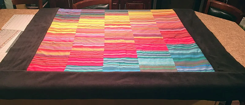 Quilt as You Go Rainbow Throw