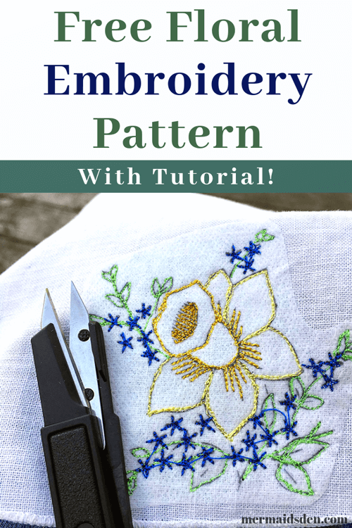 Free Embroidery Pattern and Embroidery Tutorial — The Mermaid's Den
