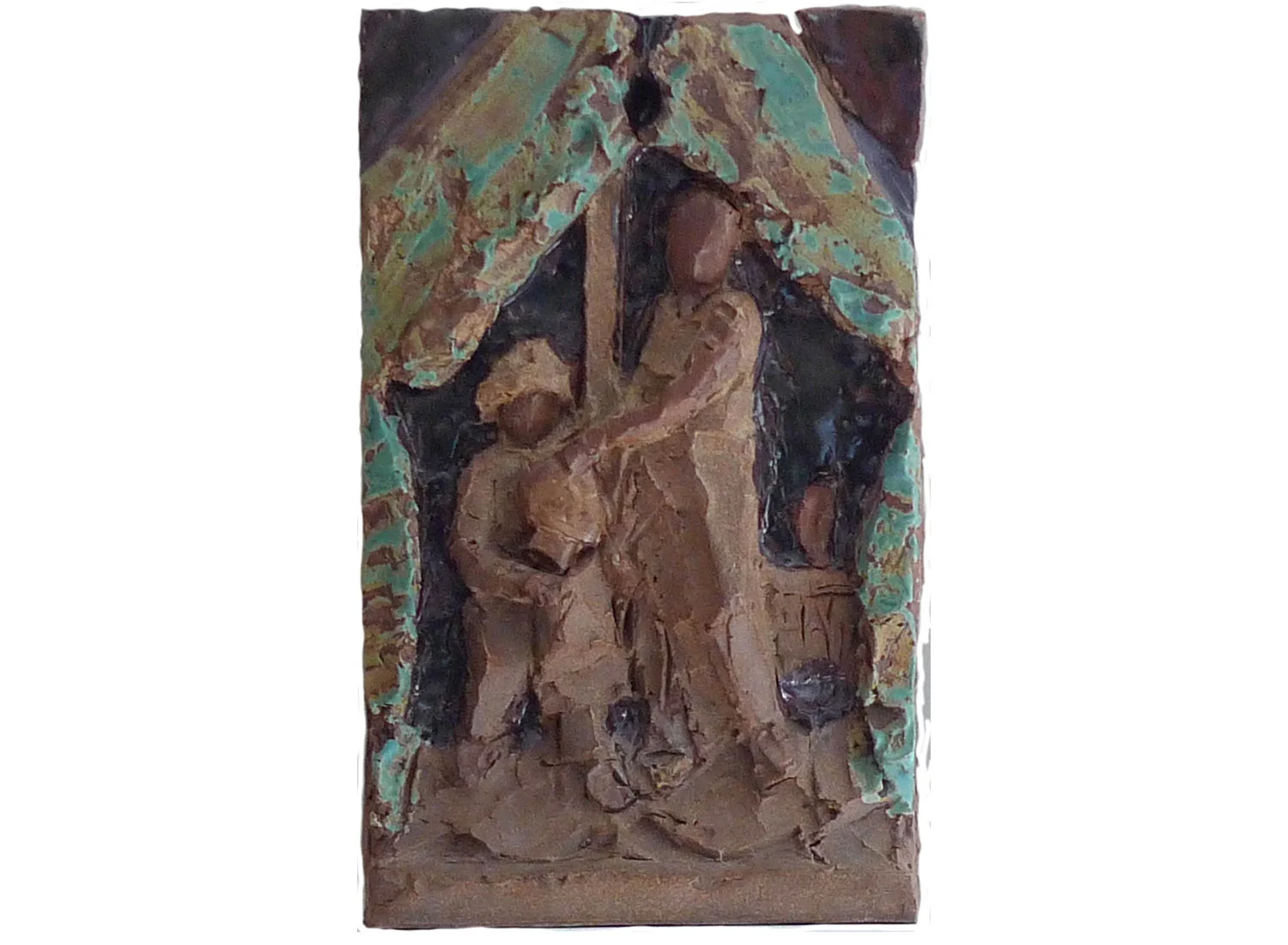 After Andrea Mantegna's Judith and Holofernes, 2011. Glazed stoneware, 12" x 17" x 3"