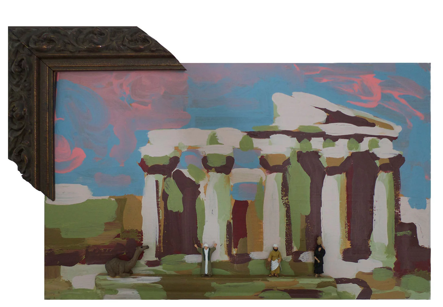 Sacred Pilgrimage to Athens, 2014. Pittsburgh Paint on wood, 12" x 9"