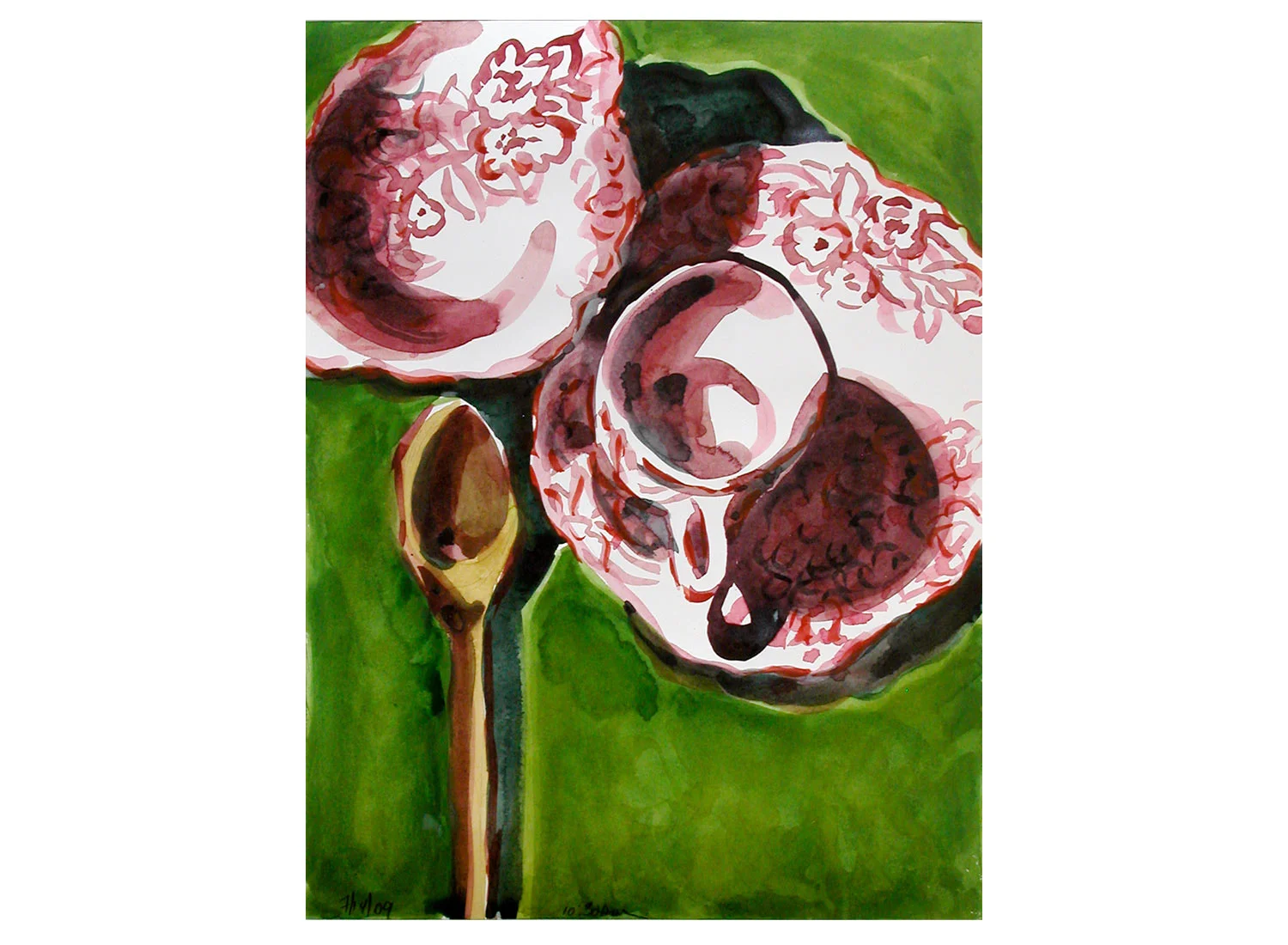 Red Ware, 2009. Watercolor, 20" x 26"