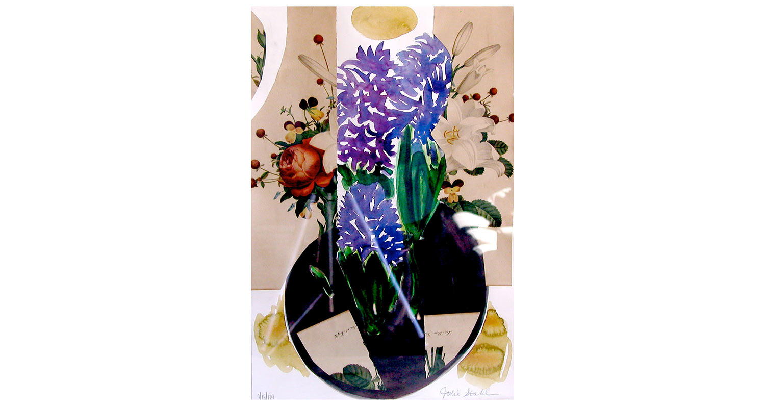Botanical, 2009. Watercolor and collage, 15" x 22"