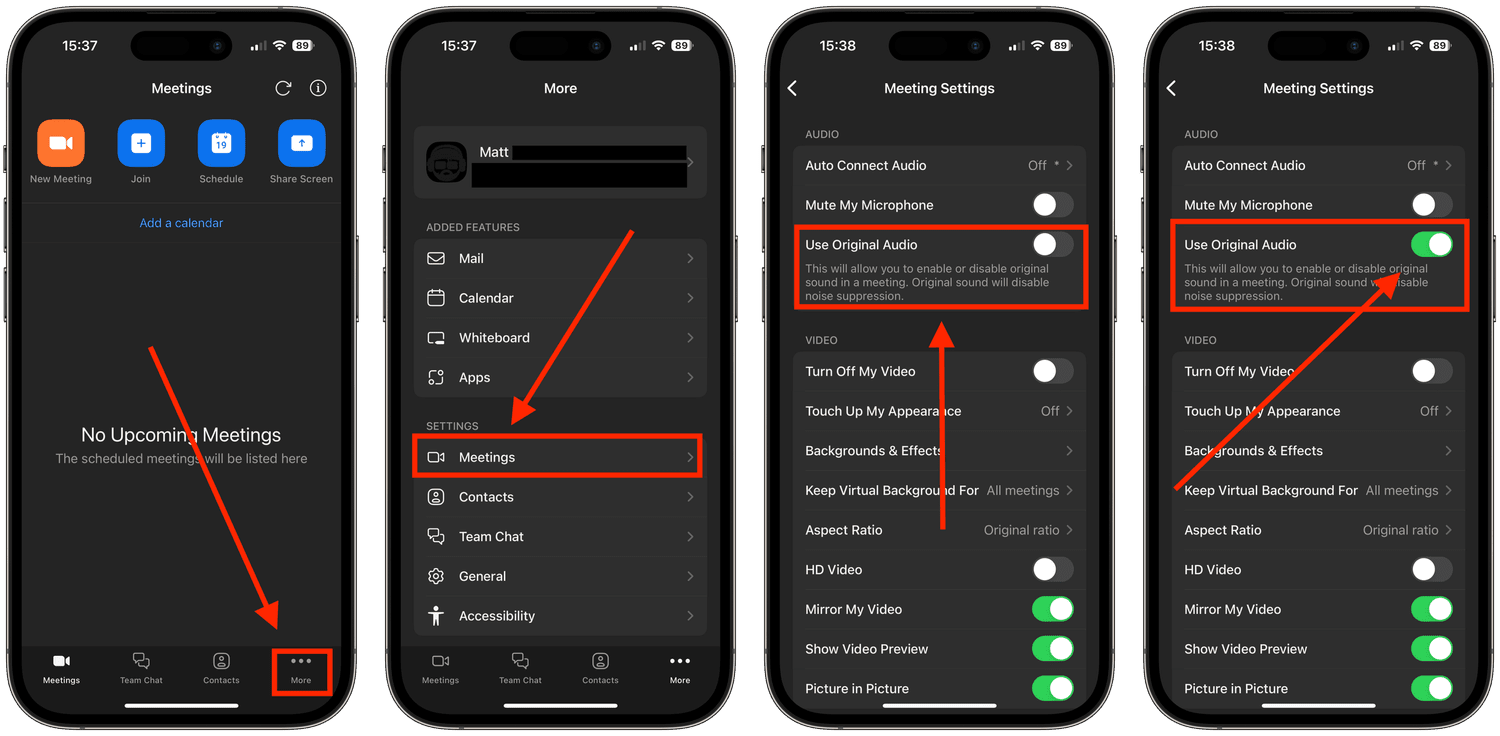 ZOOM How to enable original sound on iPhone Updated March 2023