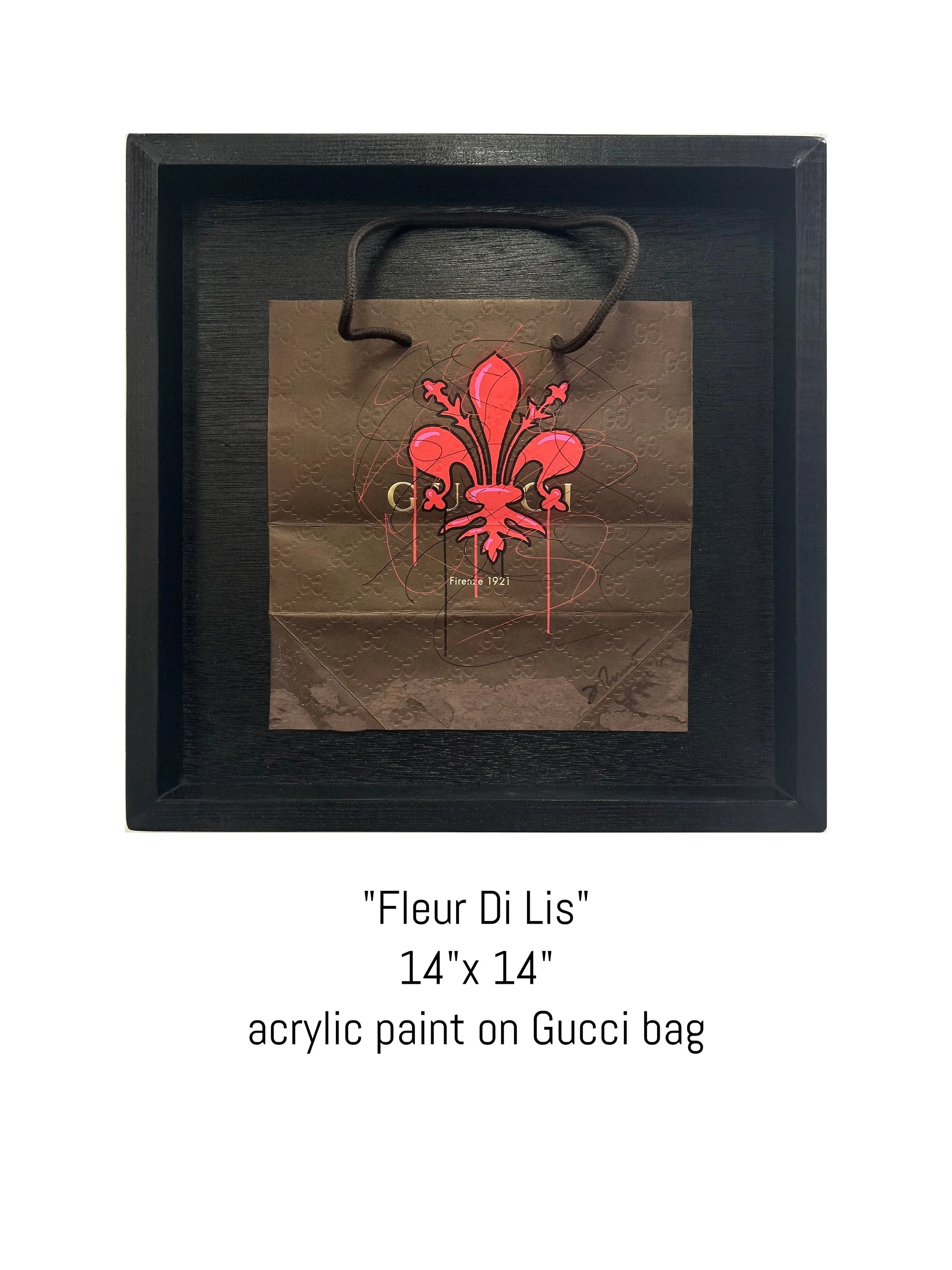 Colorful acrylic and spray paint pop art mixed media piece titled Fleur di Lis by David Ruggeri