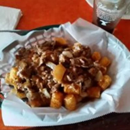 Try our Brickhouse original TaterSteak. Tater tots smothered in Cheesesteak and brown gravy. This dish becomes an instant favorite of anyone who tries it STARTERS Jumbo pretzel with cheese $3.00 Mozzarella sticks $6.75 Jalapeño poppers $7.00 Onion petals w/ boom boom sauce $6.75 Nachos w/ cheese $5.25 Fried Calamari $7.25 Stuffed Clams 3 for $5.00 6 for $8.75 2 Hot Dogs $3.25 with chili $4.00 SIDES House Fries $4.75 Waffle Fries $5.75 Tater Tots $5.00 Shoestring $4.50 Tater Steak (Tots, cheesesteak, brown gravy) $8.00 Loaded Fries (Bacon, Cheddar, Tom, Ranch) $7.50 Brickhouse Fries( Cheese and Bacon) $6.75 QUESADILLA’S w/ salsa or sour cream Chicken & Cheese $9.00 Steak & Cheese $9.005 Buffalo Chicken & Cheese $9.005 Vegetable (mush, peppers, onions, jalapeño) $9.00 Extra: Salsa, Sour Cream or Sauce $.75 eash Extra Toppings: L,T,O, Sweet & Hot peppers $.35 each