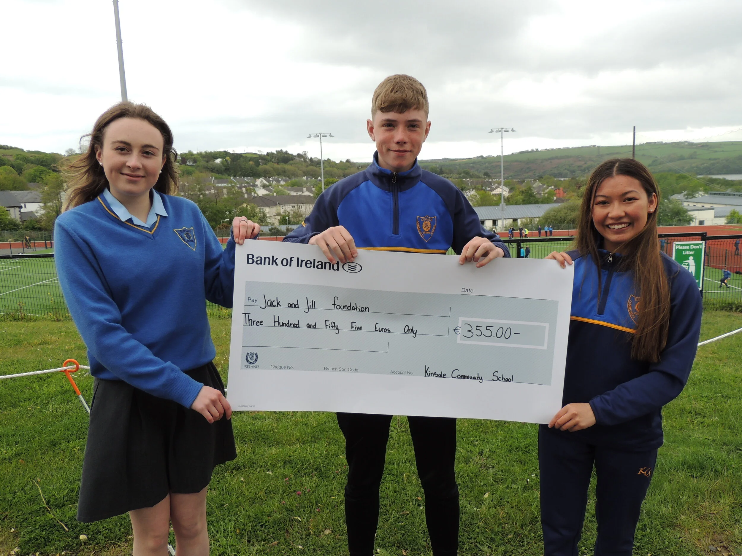 Mini Company Students Present Cheque to Jack and Jill Foundation