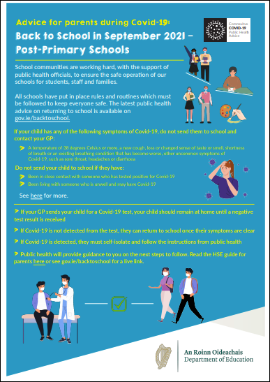 Important Information re Return to School