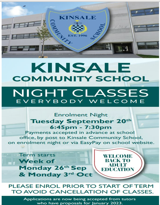 KCS Night Classes September 2022