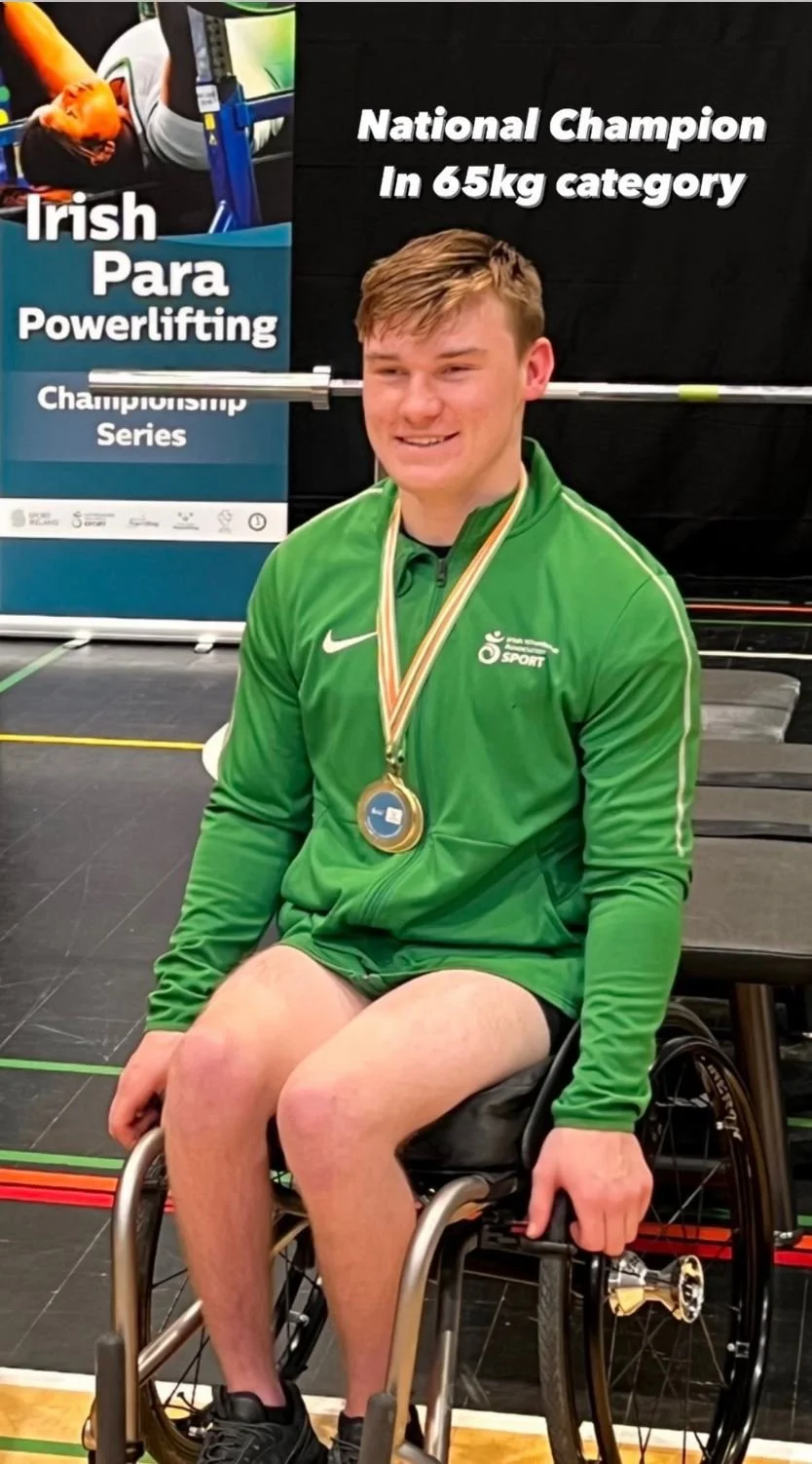 Congratulations to Ruairi Devlin who won the Irish Para Powerlifting National Championship 
