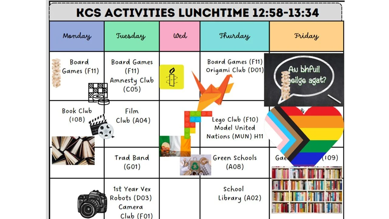 KCS Lunch Activities and Extra-Curricular Calendar for this week: March 11th -14th