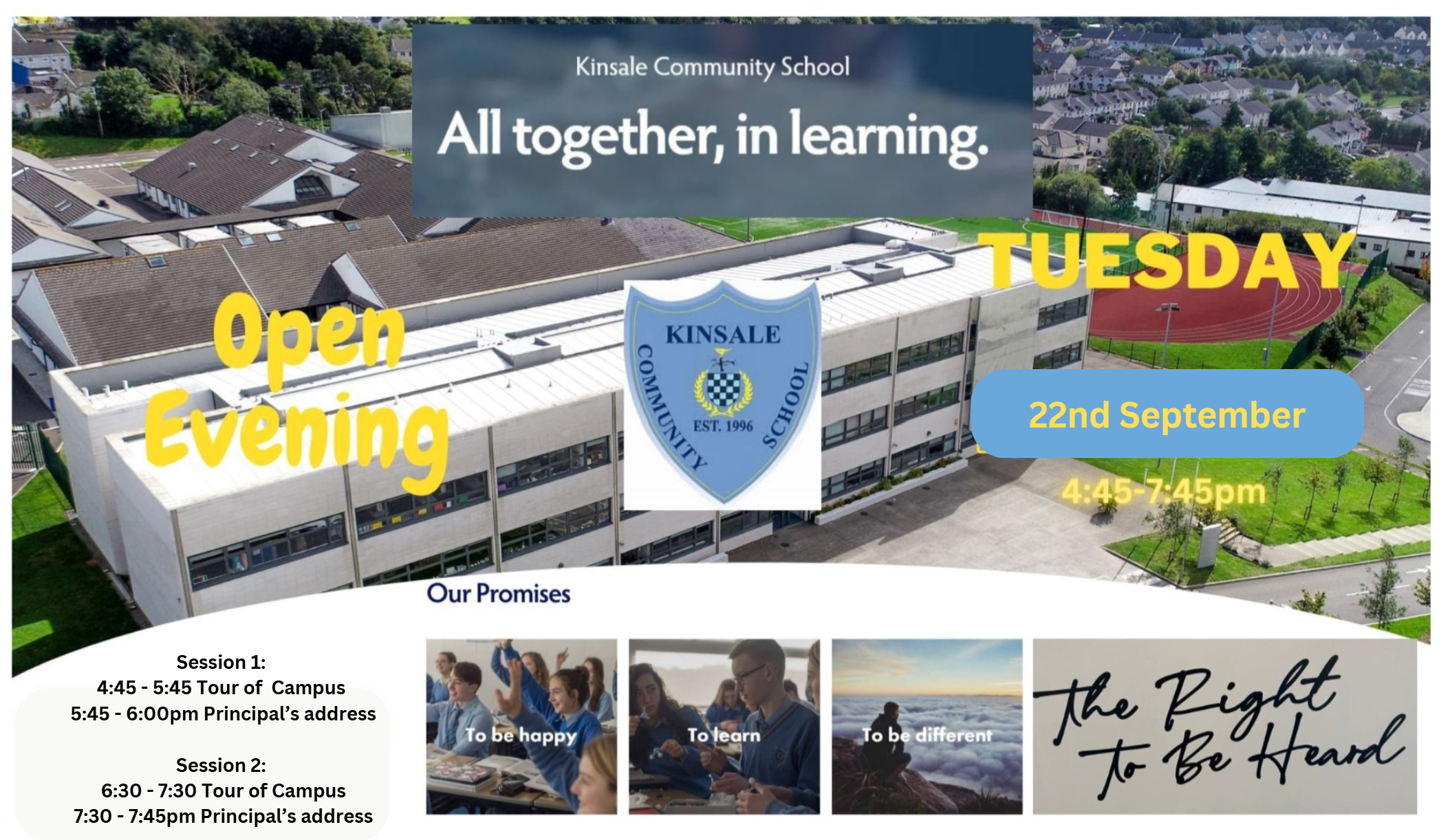 KCS Open Evening 22nd September