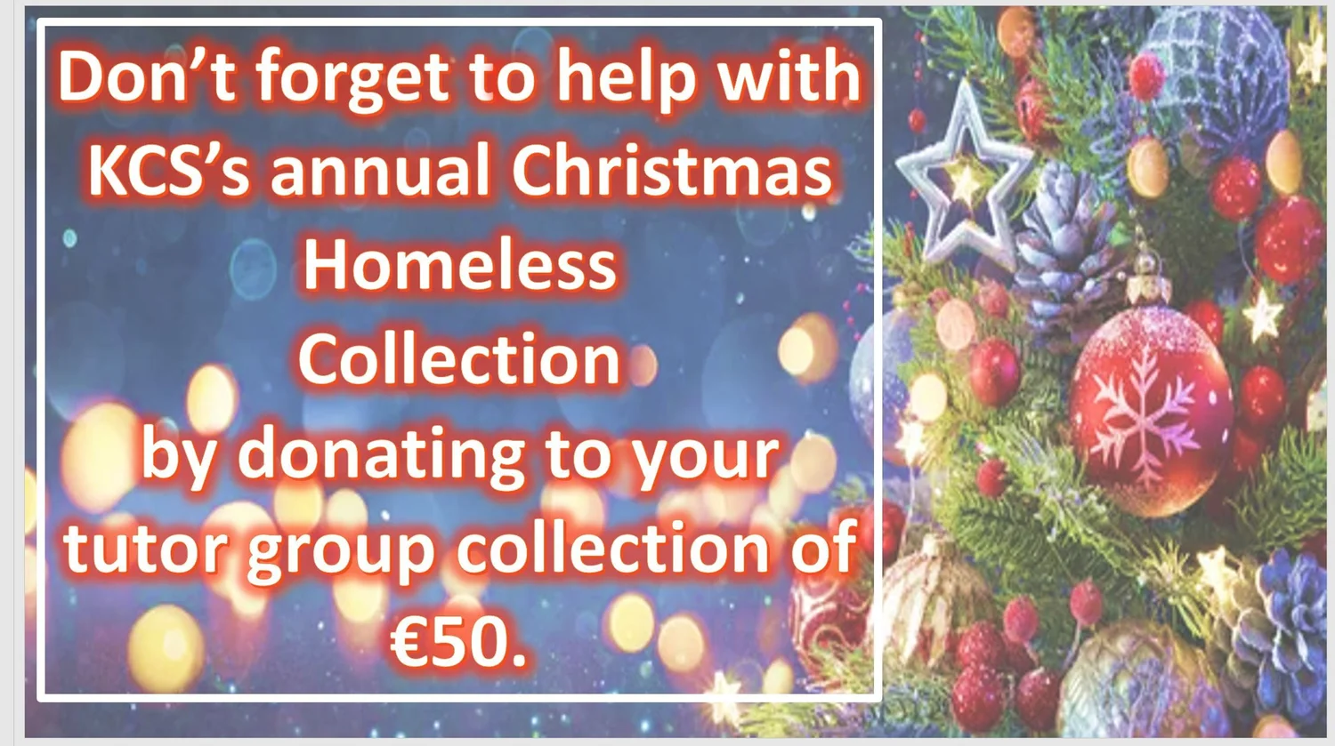Annual Christmas Homeless Collection — KCS, Kinsale