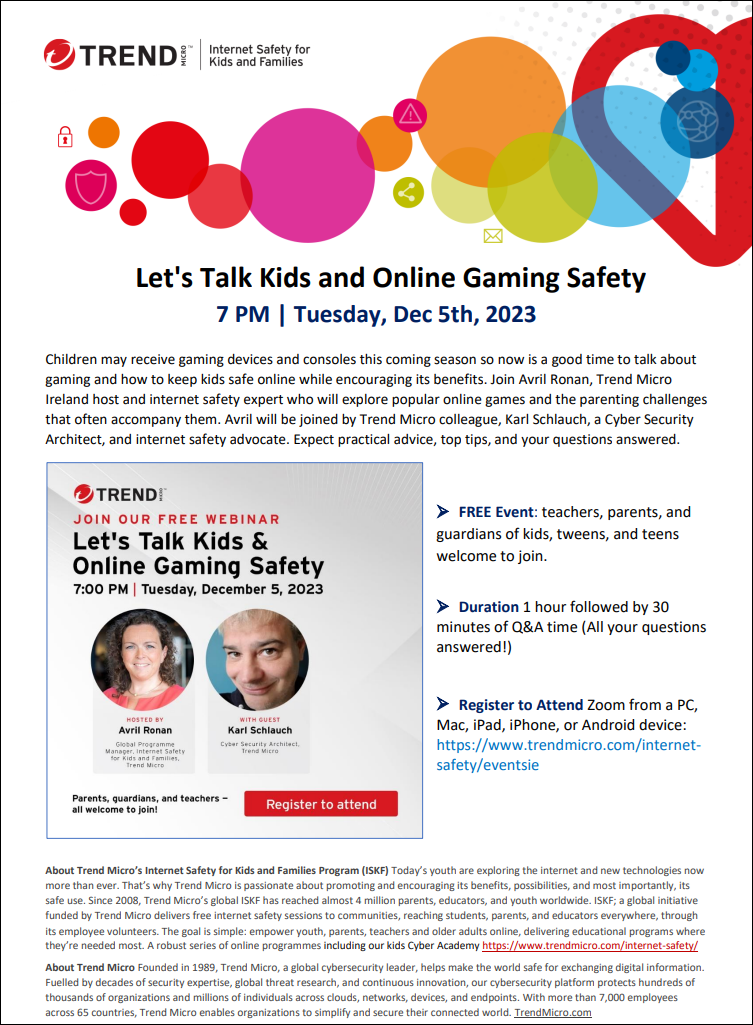 Online Gaming - Free Webinar for Parents 