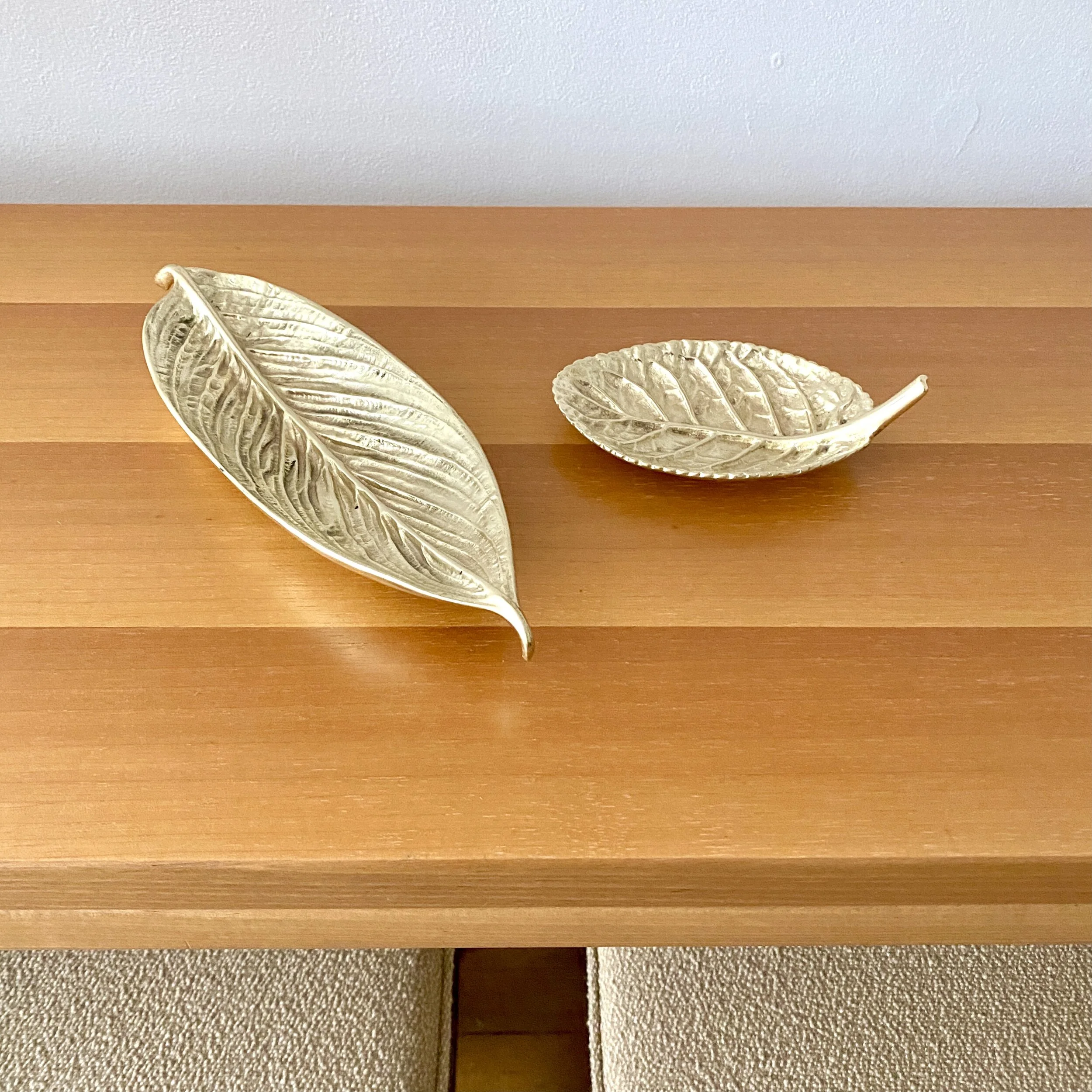 Brass Gloxinia And Calathea Leaf