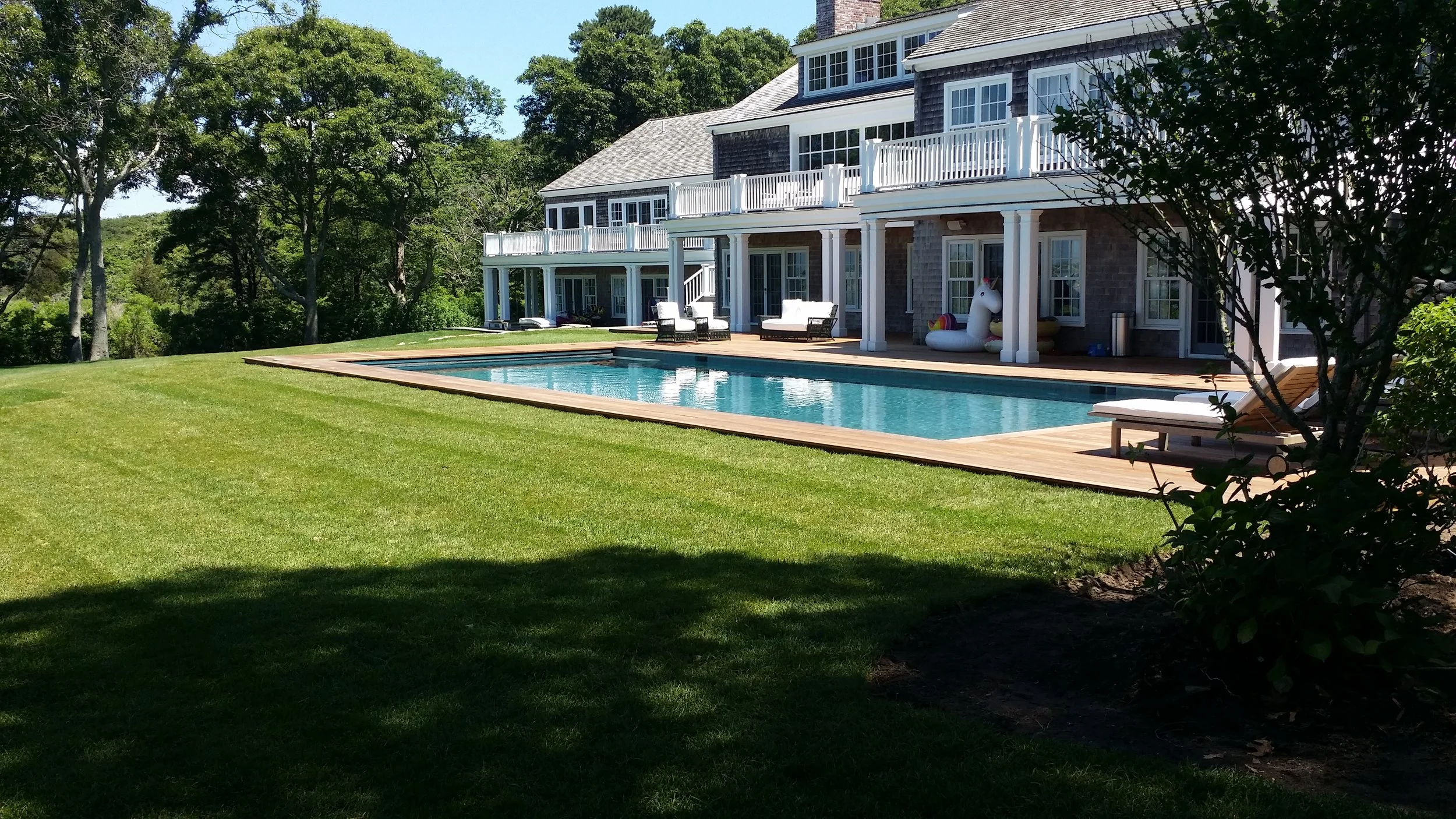  we can use a variety of wood species to find the right look for your pool deck. 