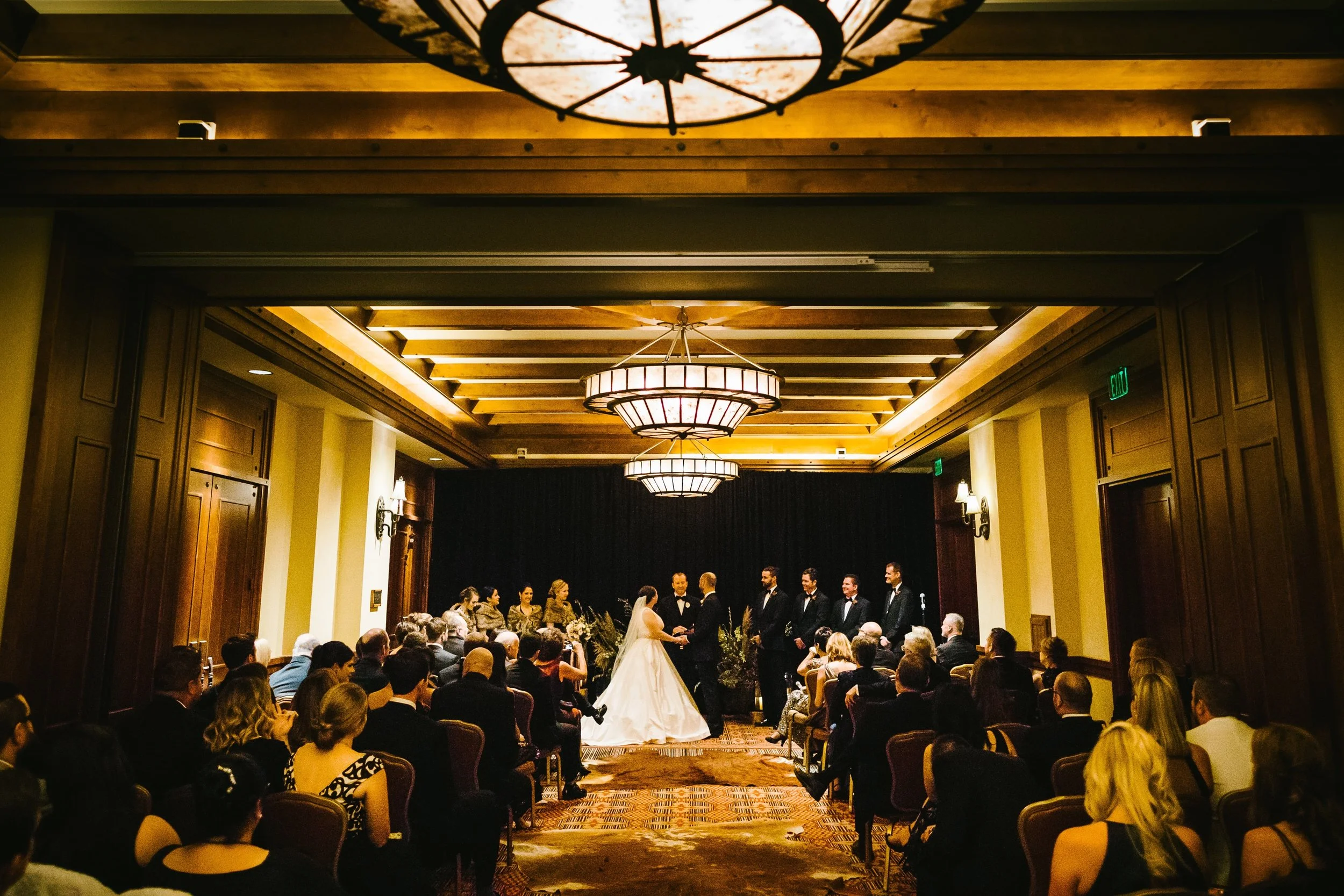 36 Our impromptu ceremony in the Four Seasons ballroom due to rain
