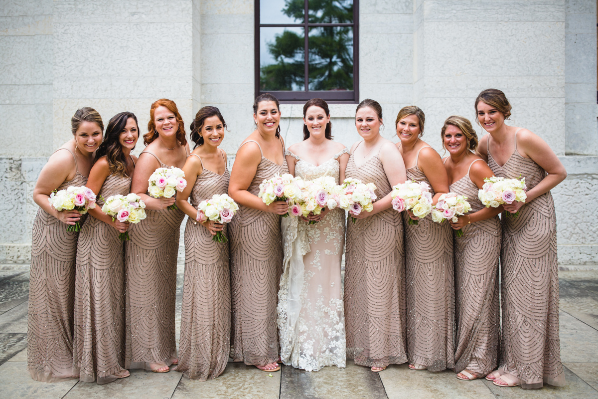 adrianna papell beaded bridesmaid dress