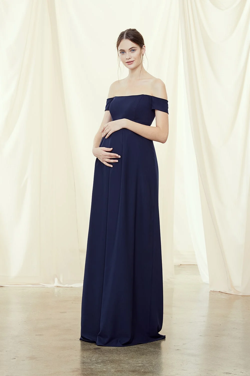 Autumn maternity dress in crepe by Amsale Bridesmaids