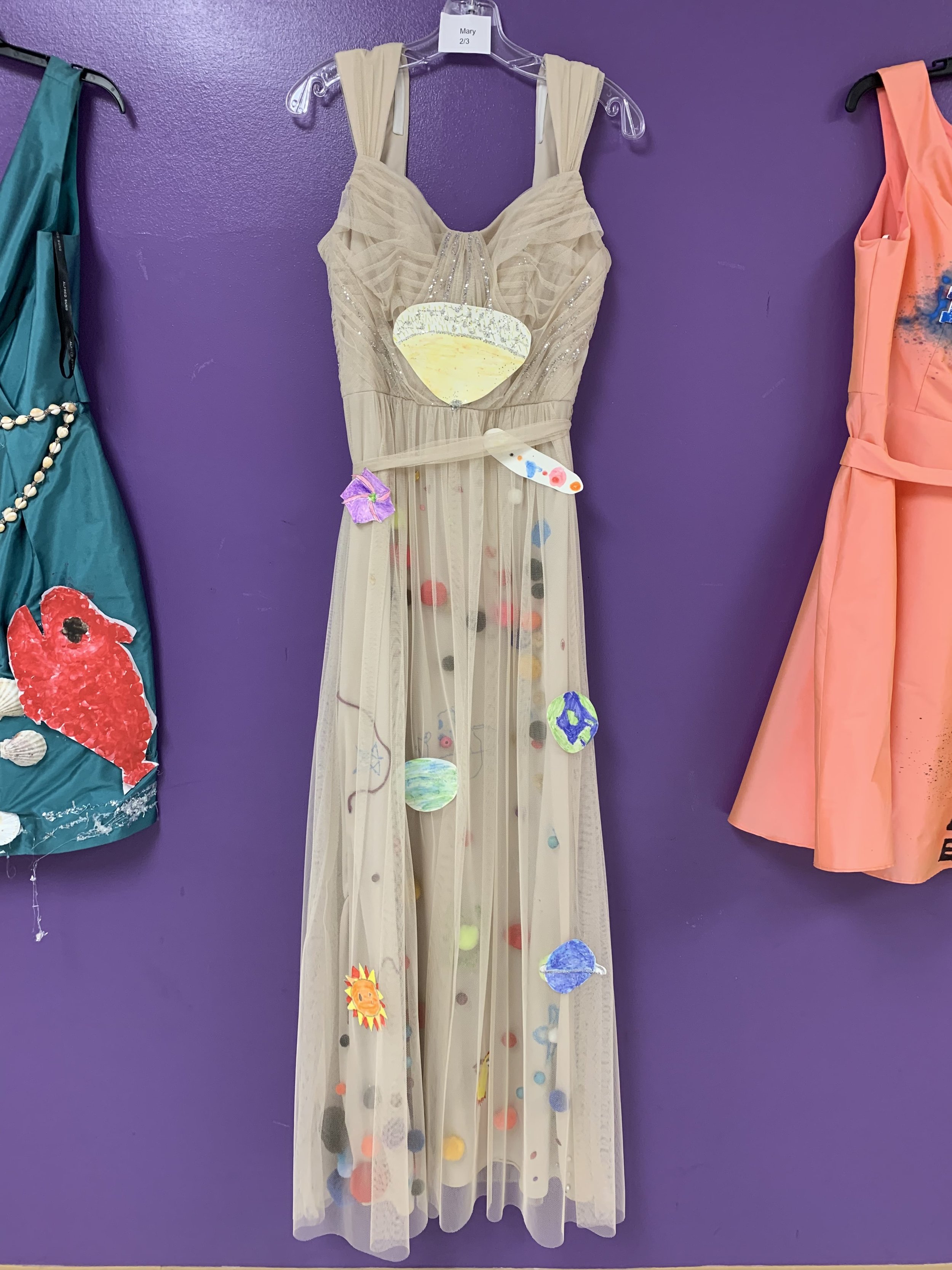 Our dresses on display as part of art unit on Ann Cole Lowe