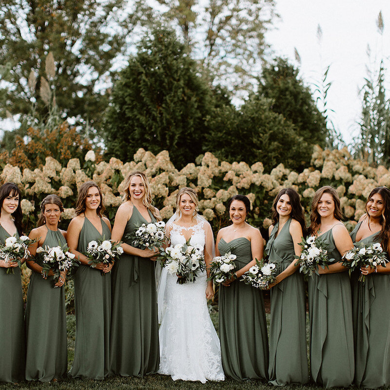 olive bridesmaid dresses