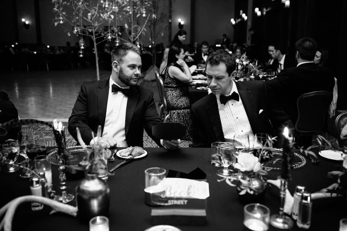 Wedding guests sharing stories and getting the conversation going at Tanya's wedding