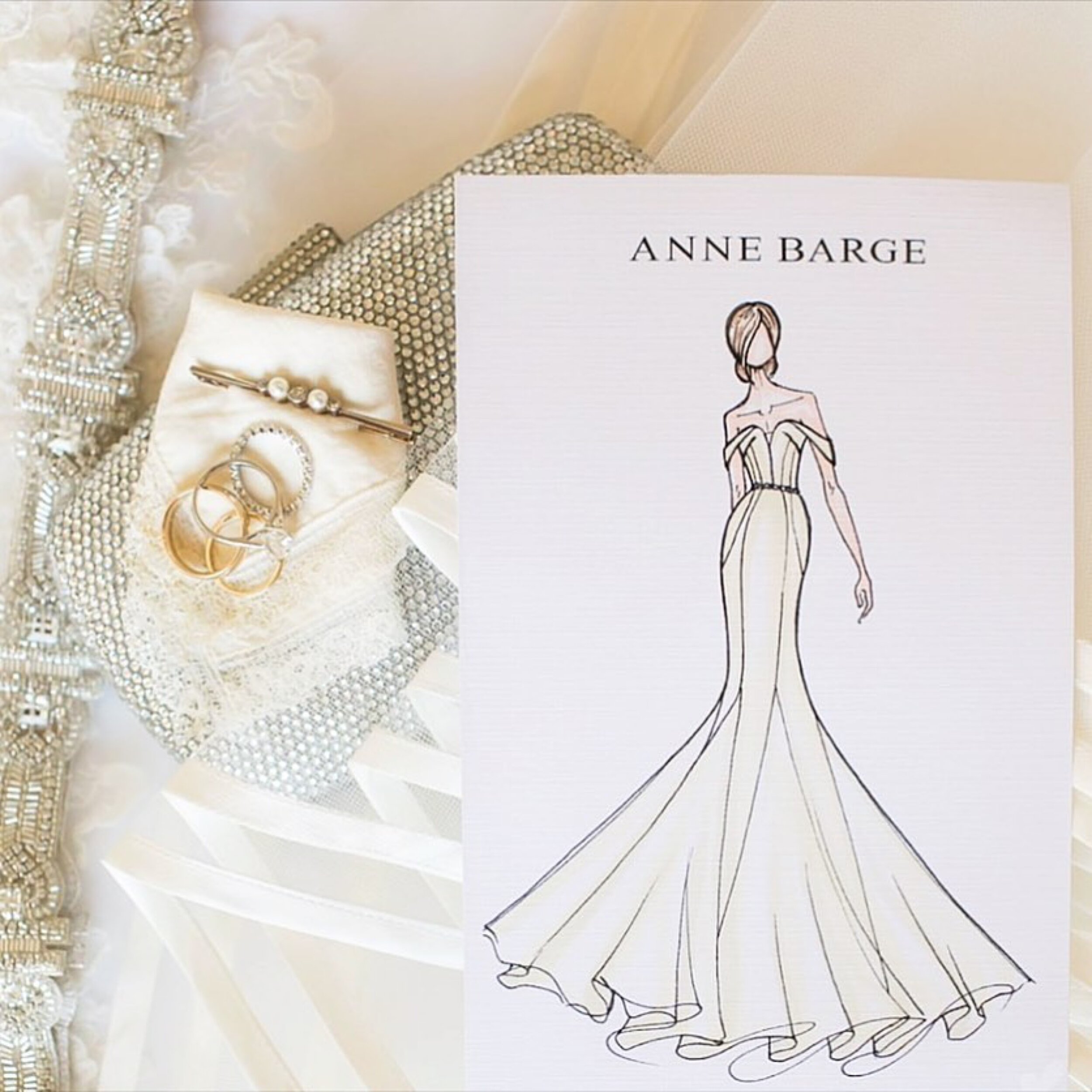 Order a drawing of your Anne Barge dress when you purchase with us!
