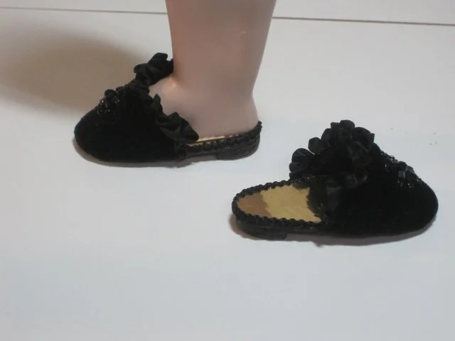 Black Velvet Slippers