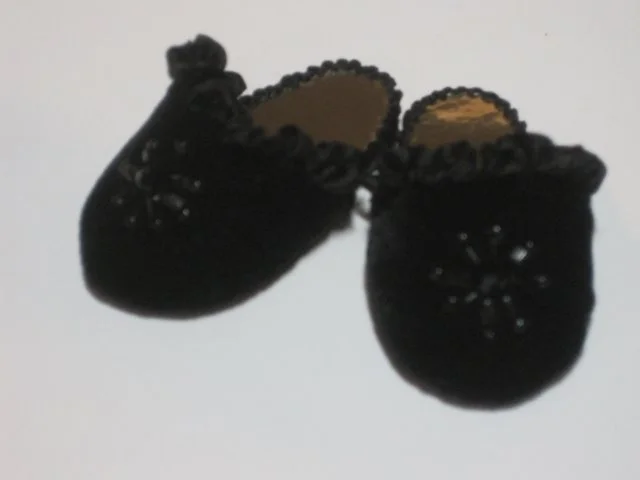 Black Velvet Slippers