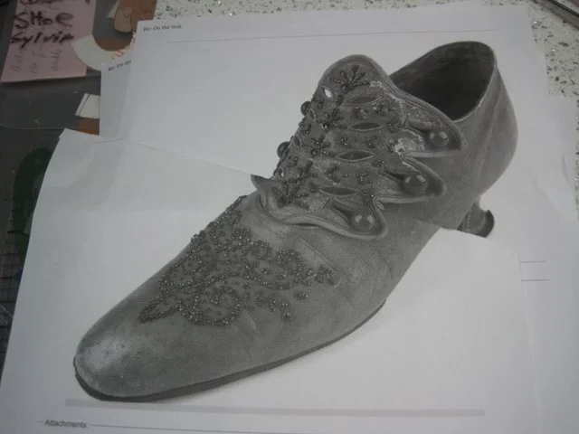 Lady Doll 1900's beaded slipper