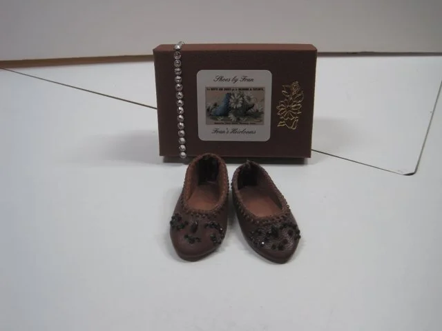 Lady Doll 1900's beaded slipper