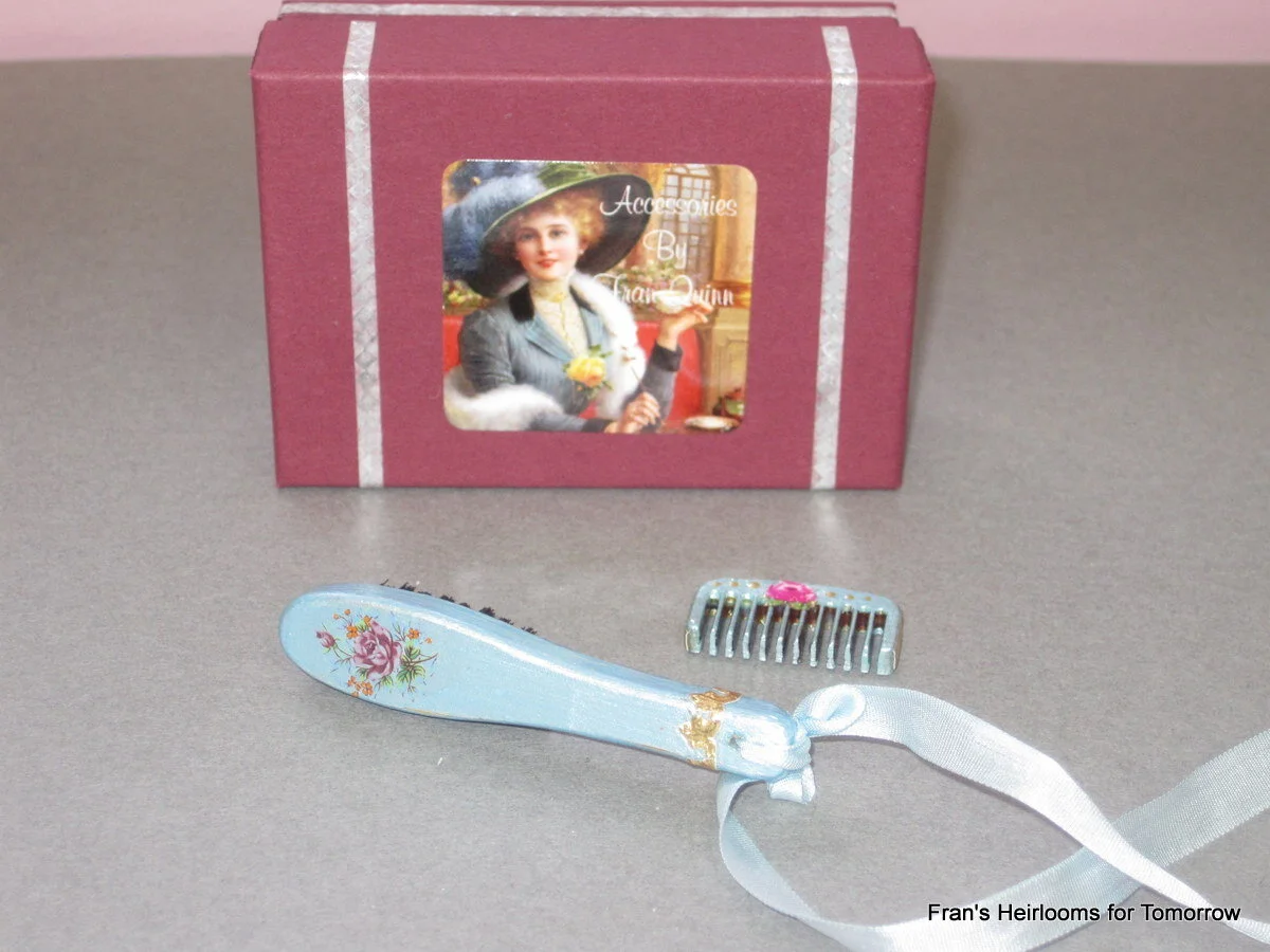 Wooden brush and comb set