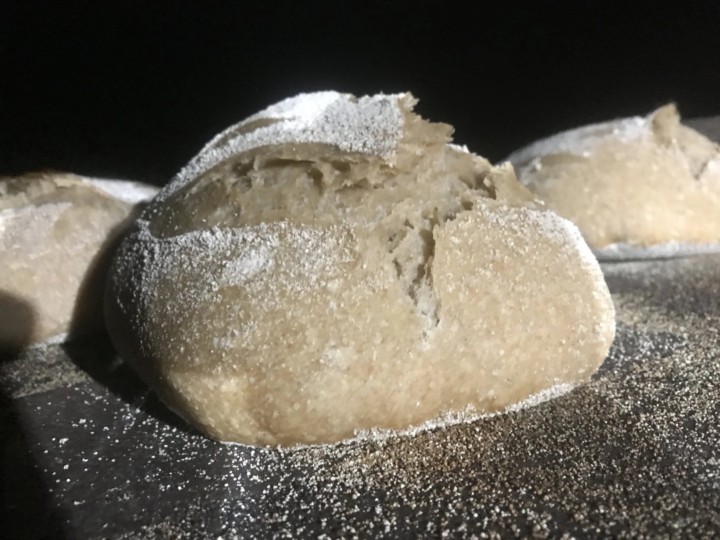 Dough trapping carbon dioxide via heat