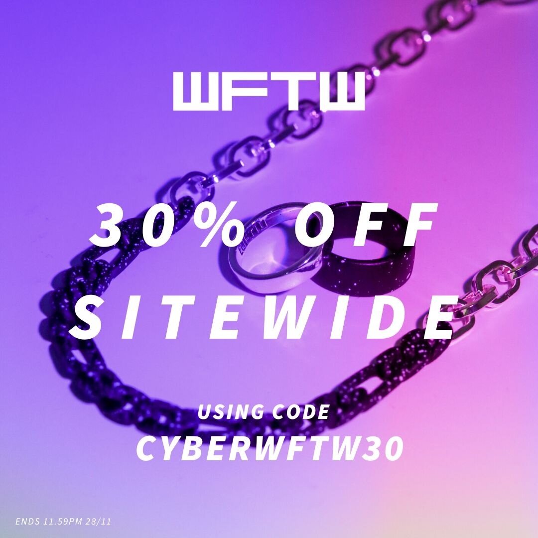 WILD BLACK FRIDAY WEEKEND DISCOUNT⁠
-last chance to get it while it&rsquo;s hot- ⁠
⁠
With so many pieces to choose from on our website,  we&rsquo;re sure you&rsquo;ll find something you like 👀⁠
⁠
Use code CYBERWFTW30 at checkout to automatically app