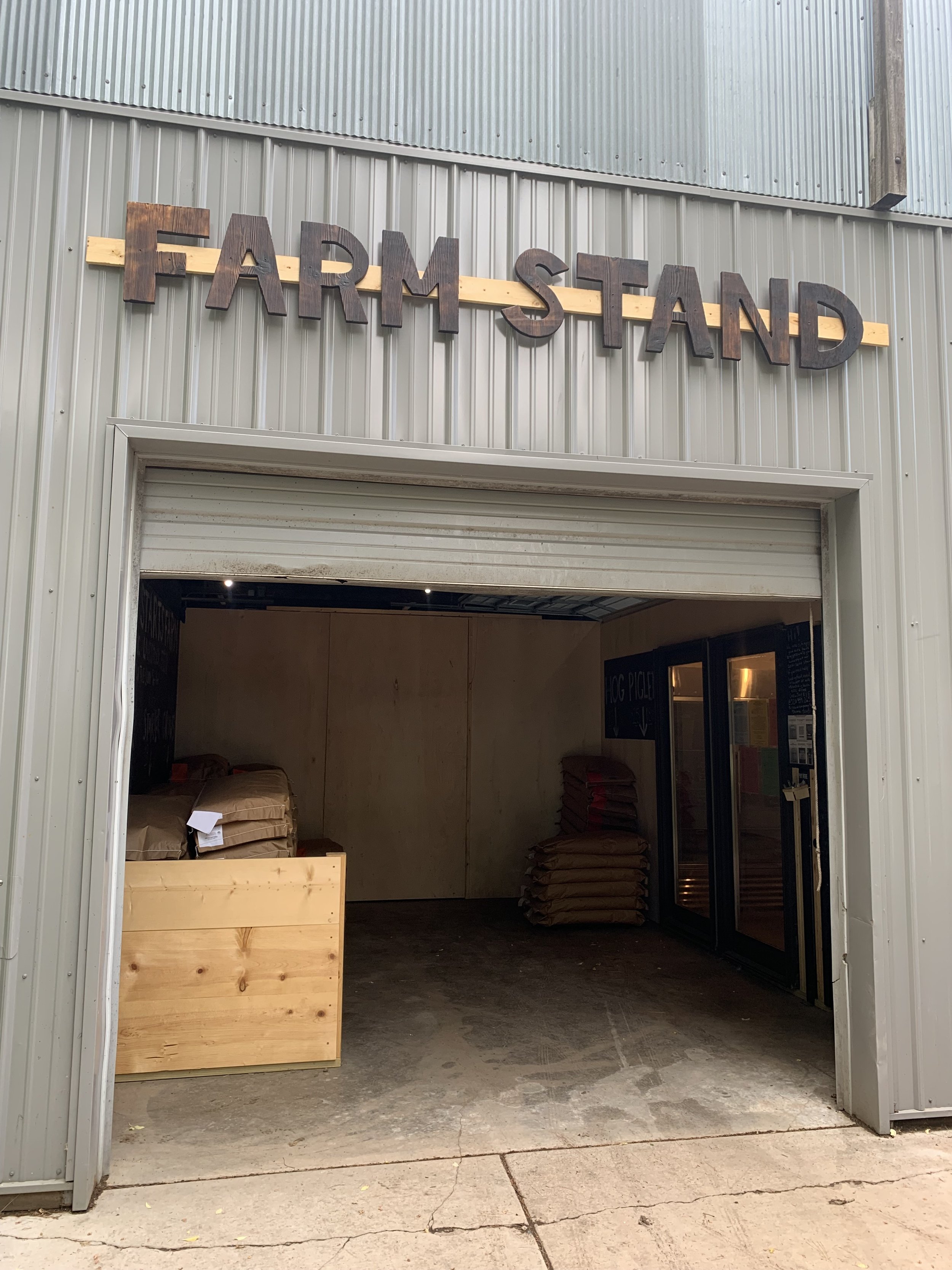Farm stand entrance