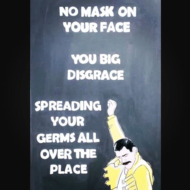 Wear your f$*% mask if you don&rsquo;t want another lock down !! 🤬😷 Thx @maremhassler 
#selfishaholes #itsaboutrespectnotfreedom