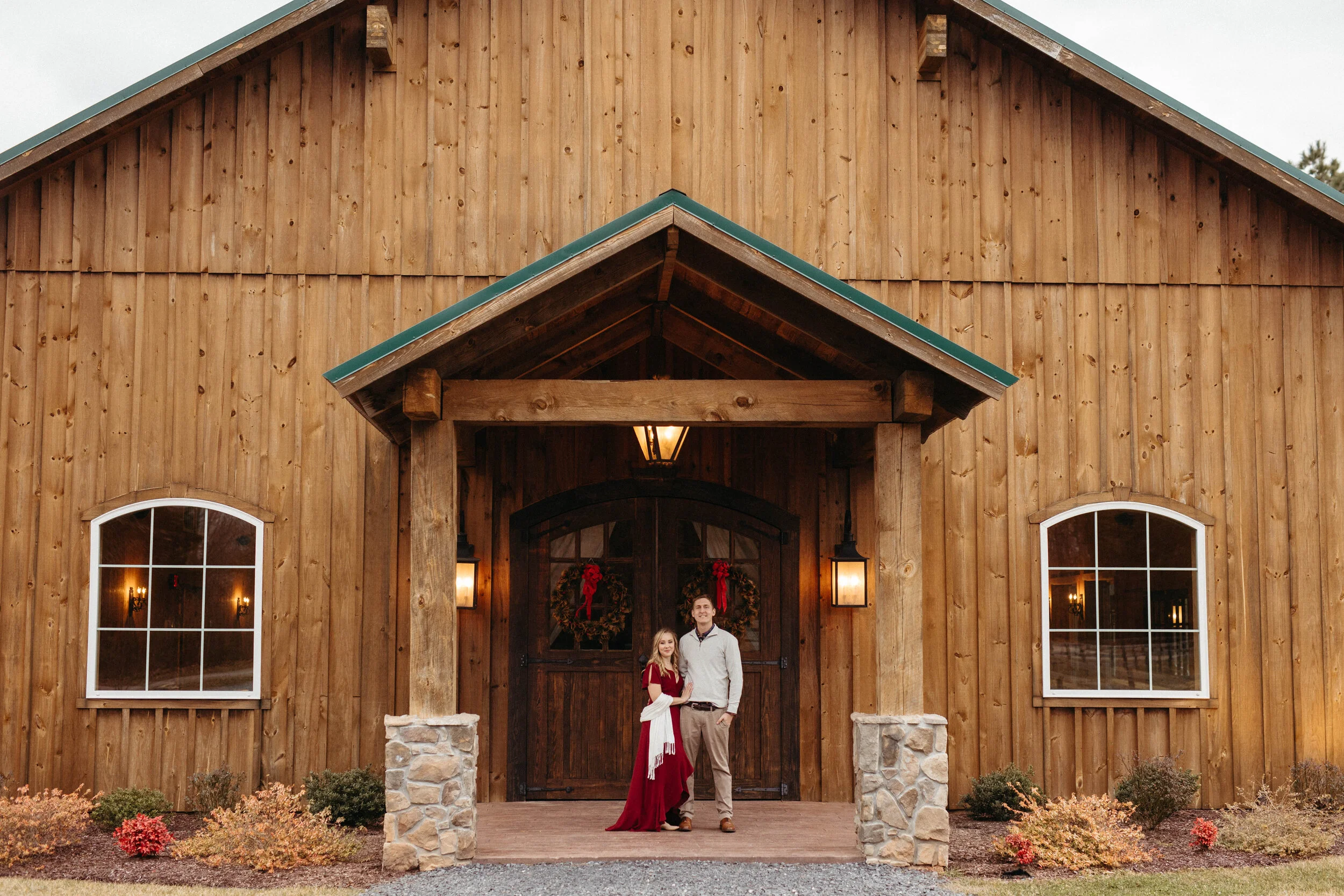 Jacqueline-Waters-Photography-The-Barn-At-Timber-Creek-Winter-Red-Dress-Engagement-Farmville-Virginia-Outdoor- (209).jpg