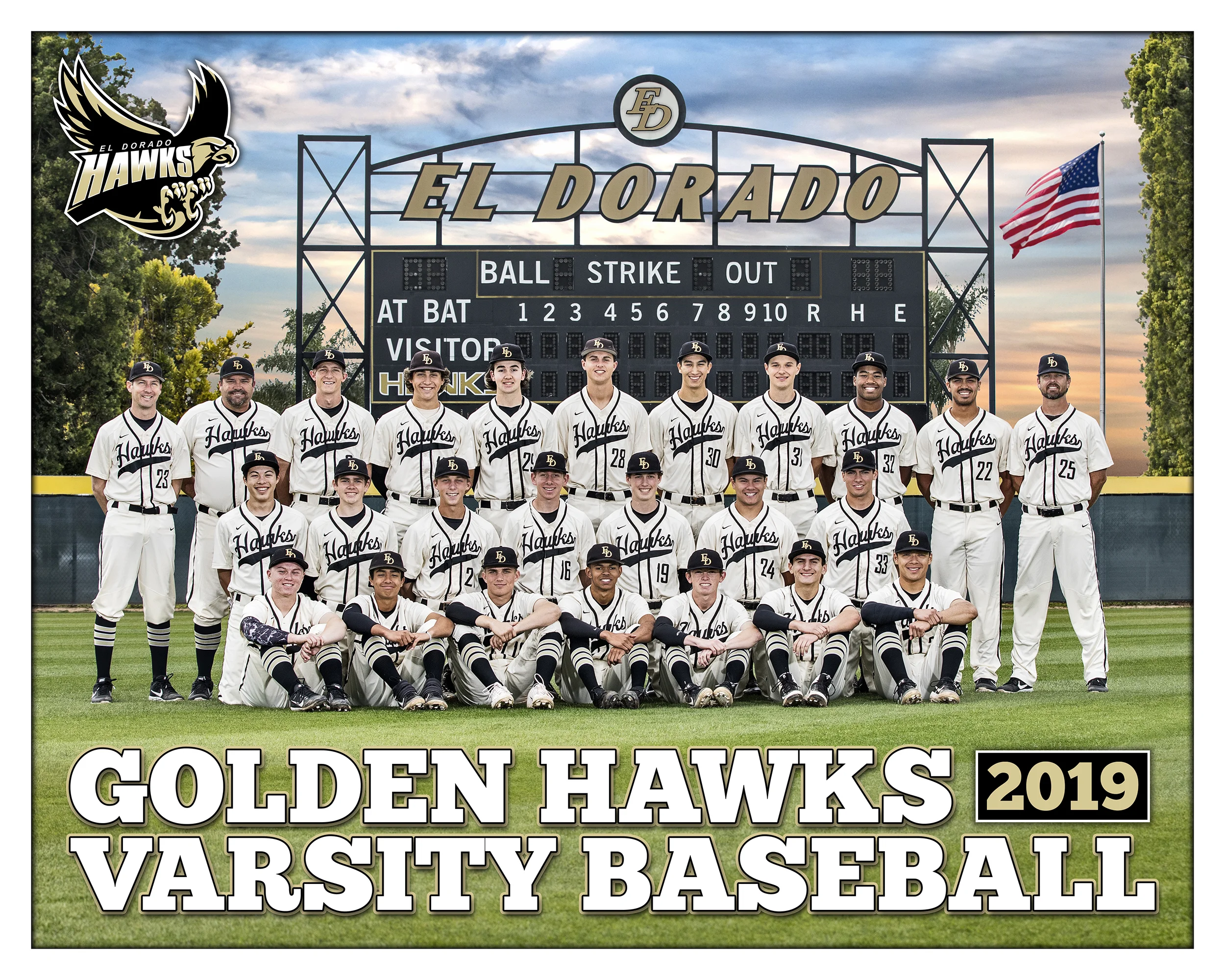 2019 El Dorado VARSITY Baseball Photo Day