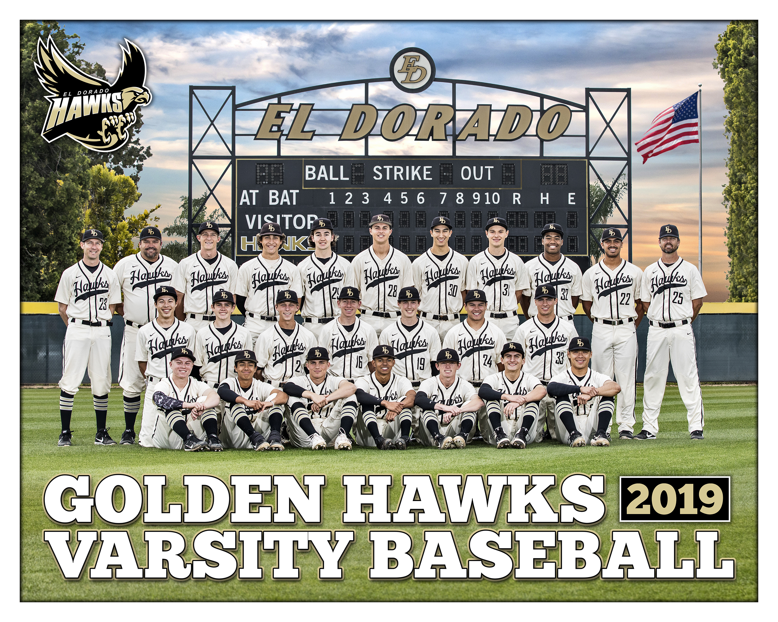 2019 El Dorado VARSITY Baseball Photo Day
